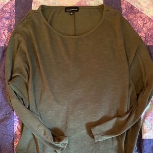 Olive green crew neck
